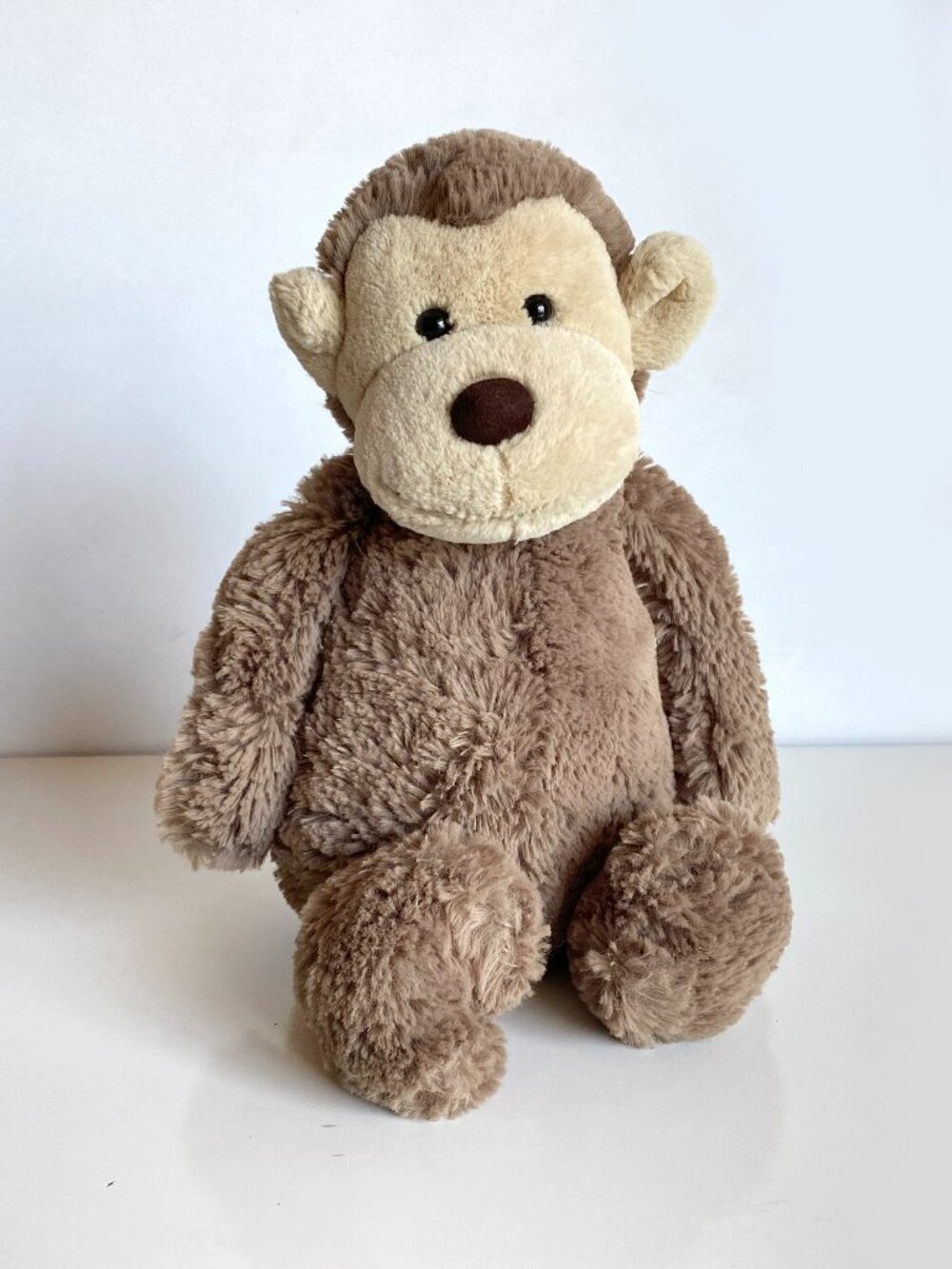 Jellycat Plush Brown Beige Bashful Monkey Soft Toy 12" Retired Stuffed Animal